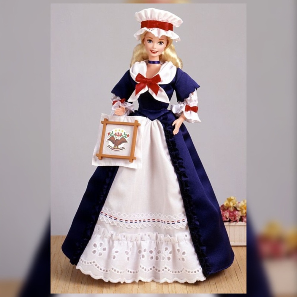 🦅 BARBIE• American Stories “Colonial” Barbie Doll (ca.1994)